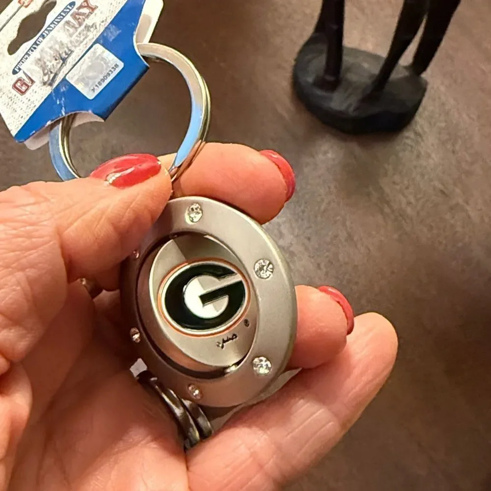 Georgia Bulldogs Keychain - Spinner - NEW